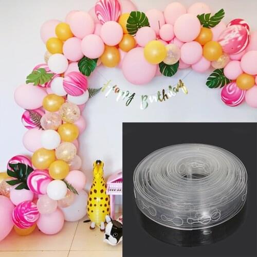 5M Transparent Rubber Balloons Chain Birthday Party Decorations Adult Kids Wedding PVC Arch Decoration Event Party Diy Supplies
