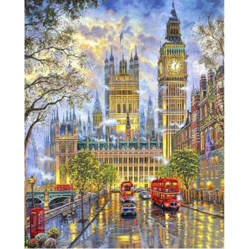 5D Diamond Embroidery Landscape Seascape DIY Bar Mercury All Diamond Toolkit Mosaic Art House Roman Wall Decoration Git