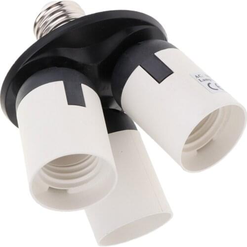 E27 to 3 E27 Socket Adapter Studio Photo Kit Light Lamp Bulb Base Holder