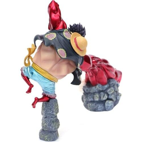 Anime OP Monkey D Luffy Action Figure BWFC King of Artist Gear Fourth Red Big Hand PVC 21.5CM Collectible Toy Model Doll