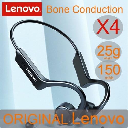 2021 Lenovo X4 Bone Conduction Bluetooth Earphone Sport Running IPX5 Waterproof Wireless Headphone 150mAh Long Standby Headset