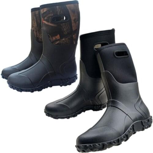 Fly Fishing Boots Breathable Waterproof Waders Shoes Anti-slip Felt Spike Sole Rock Fishing Water Shoes Wading Rain Boots Men