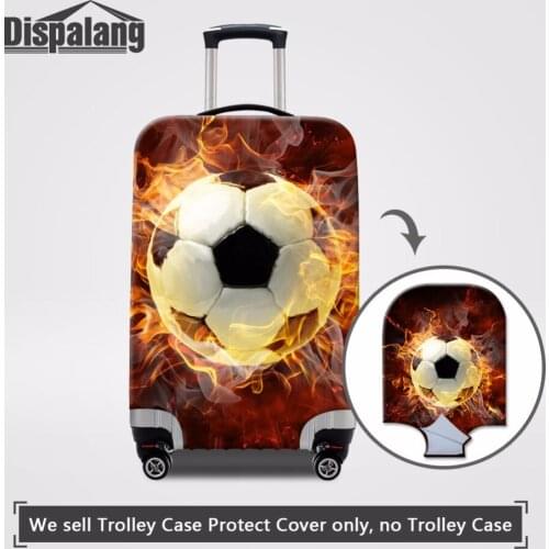 Dispalang Cool Soccers Prints Luggage Trolley Rain Dirt-proof Stretch Cover For Suitcase 18-32 inch Trunk Case Cove With Zipper