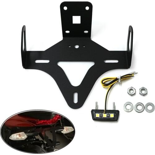 For Kawasaki Z1000 Z 1000 2014-2020 2019 Motorcycle License Plate Bracket Holder Fenders Eliminator With Tail Tidy LED Light