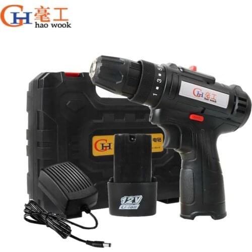 12V Electric Drill Cordless Screwdriver Lithium Battery Mini Drill Multi-function Cordless Screwdriver Power Tools