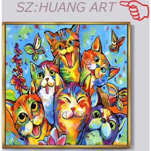 Rabbit Pet cute dog paintings hand-painted high-quality original Rabbit art painting wall canvas art childrens room decor