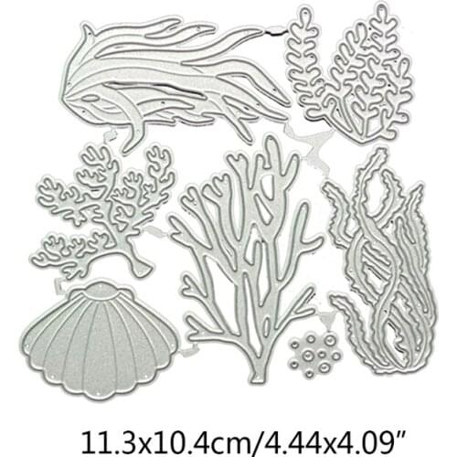 F2TE Aquatic Plants Metal Cutting Dies Stencil DIY Scrapbooking Album Paper Card Mold