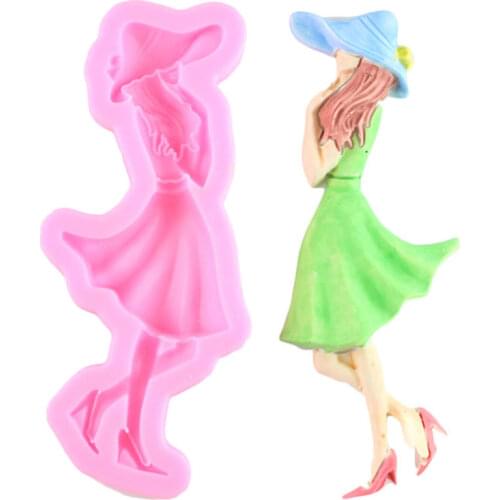 Fashion Ladies Silicone Mold Girl Fondant Mould Chocolate Gumpaste Molds ​Cake Decorating Tools Pastry Kitchen Baking Accessorie