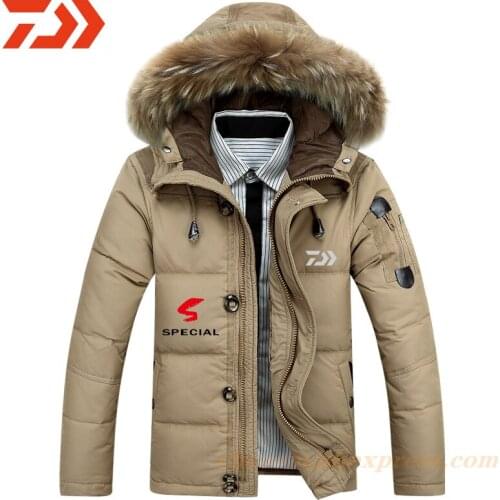 Daiwa 2021 New Fishing Jacket Men Winter Thickening Fleece Fishing Shirt Thick Camping Outdoor Clothing Hiking Jacket