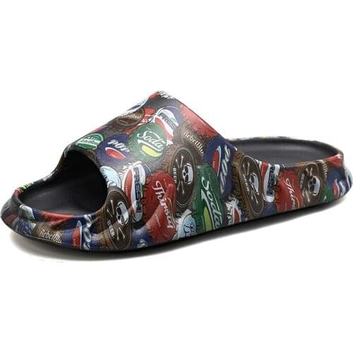 Mens Fashion Slippers Men Slipper for Home Platform Beach Slippers EVA Non-slip Bath Slippers Male Summer Shoes Outdoor Slipper