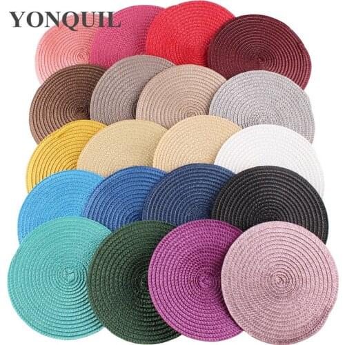 Multiple Colors Imitation Straw Fascinator Bases 15 CM Make For Women Wedding Fascinator Hat DIY Hair Accessories 24Pcs/Lot