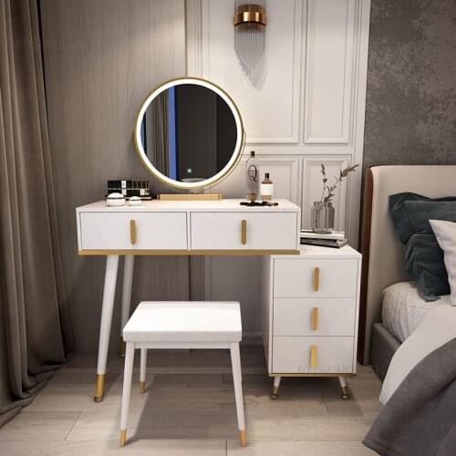 3 Sizes Nordic Dressers Bedroom Dressing Table Home Furniture Light Luxury Dresser Minimalist Small Apartment Makeup Table