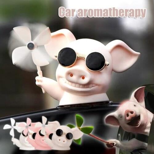 Spot Cute Car Air Perfume Pig Fragrance Diffuser Air Freshener Auto Interior Scent Aromatherapy Decor Car Accessory M8617