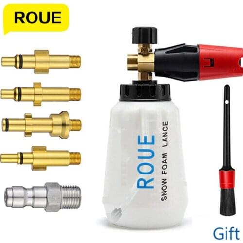 High Pressure Cleaner Foam Generator Turbo Washing Snow Foam Gun Nozzle Car Wash For Karcher Daewoo Bosche Makita Black Gecker