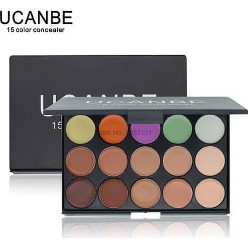 By DHL 50pcs UCANBE Professional 15 Color Camouflage Facial Concealer Palettes Neutral Contour Cream Makeup set Cosmetic