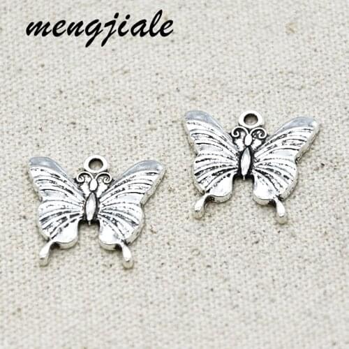 9pcs Vintage Metal Alloy Butterfly Charm Pendants For Jewelry Making Finding Accessories Wholesale