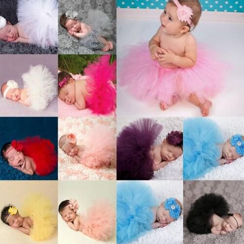 Newborn Photography Props Infant Costume Outfit Princess Baby Tutu Skirt Headband Baby Beautiful Photography Props Baby Skirt