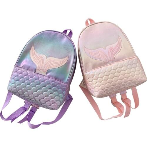 Pudcoco Mermaid Reversible Sequin Glitter Bling Backpacks PU Leather School Bag Women Girls Shoulder Handbag Crossbody Satchel