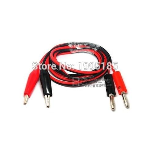 1Set 1M Special red and black banana plug lines to turn alligator clip test line alligator clip Banana plug wire