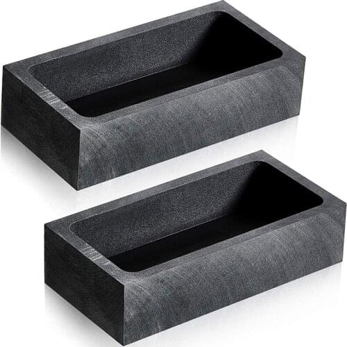 2 Pieces 1 KG Graphite Ingot Mold Crucible Mould for Melting Casting Refining Gold Silver Metal Aluminum Copper Brass