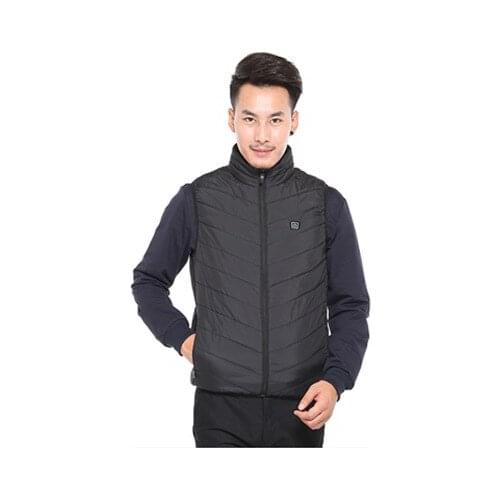 3 levels adjustable Temp. Stand collar Heated vest Winter Thermal waistcoat Electric heating vest with power bank