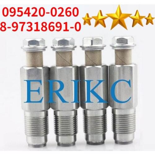 4PCS 095420-0260 FUEL RAIL PRESSURE RELIEF VALVE REGULATOR SENSOR 0954200260 Valve OEM 8973186910 8-97318691-0