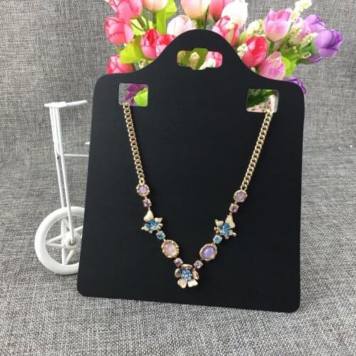50pcs/lot 16x18cm New Blank card Paper Square Hole Necklace&Earring Cards Jewelry Hang Package Display Accept Custom Logo