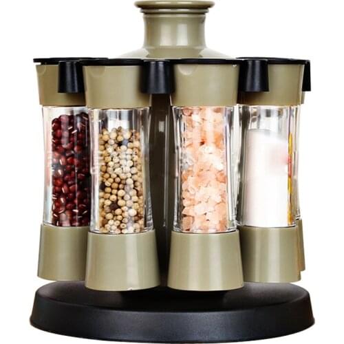 8pcs/set Multi-purpose seasoning jar bottle Plastic seasoning tank home seasoning jar for Salt/Mill/Sauce Spice Kitchen Tool 1pc