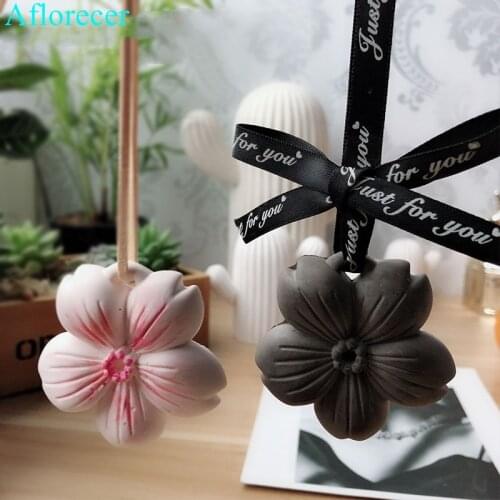Flower Soap Mold Aromatherapy plaster car pendant Cherry blossoms plaster silicone mold