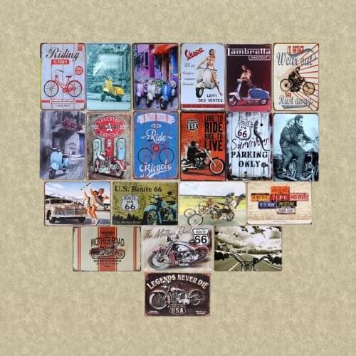 RIDING IS FUN Vintage Tin Sign Bar pub home Wall Decor Retro Metal Art Poster