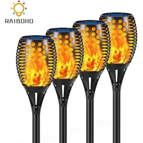 Solar Lights 96LED Flickering Flames Torch Lights Outdoor Waterproof Landscape Decoration Lighting Dusk to Dawn Auto On/Off