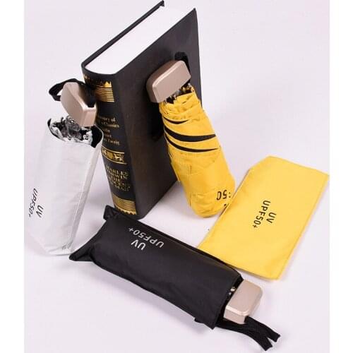 Pocket Umbrella Small Cartoons Sun Umbrella Easy To Carry Academy For Rain Women Student Waterproof Folding Umbrella