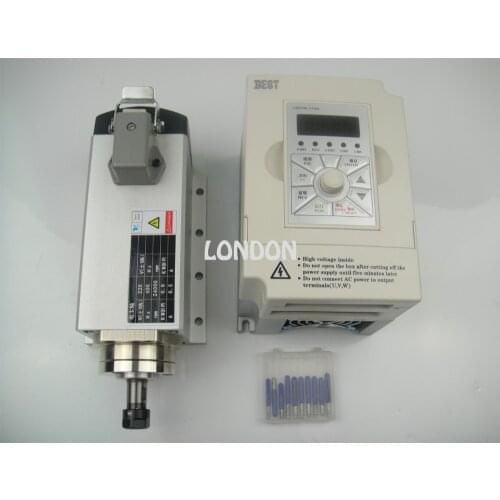 CNC spindle kit ER11 800w air cooling spindle motor + 1.5KW inverter+ cnc engraving bits