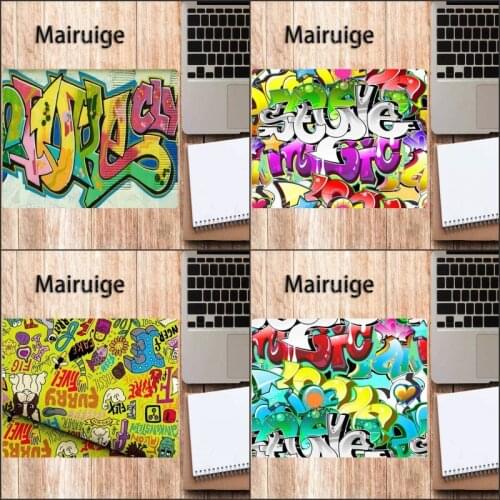 Mairuige Hip-hop style mouse pad, painted pattern desk pad, colorful gaming office keyboard pad