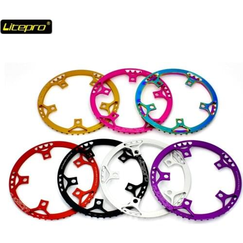 Litepro BMX Ultralight Folding Bicycle Chainring 130 BCD 47T 53T 56T 58T A7075 Alloy Chainwheel Bike Crankset Tooth Bike Parst