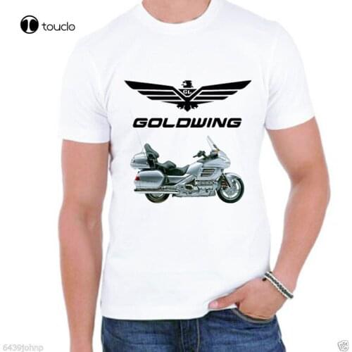 New Summer Tee Shirt Silver Japanese Motorcycle Goldwing, Classic Vintage Biker Enthusiast T Shirt Cool T-Shirt