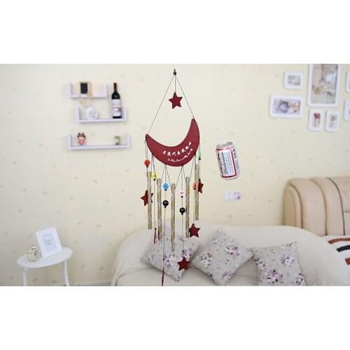 New Half Moon Aluminum Tube Bells Hang Act The Role Of Elegant Home Send Blessing Gift Indoor Adornment Door Ornaments Hanging