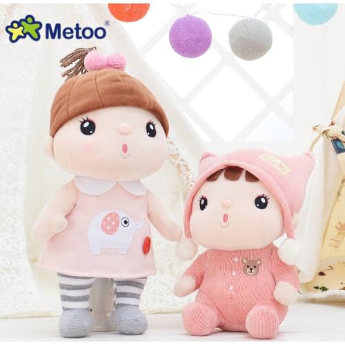 Metoo tangdoueroriginal Angela Plush Sweet Kawaii Stuffed Doll for Baby Girls Kids Toys Birthday Christmas Gift original bag