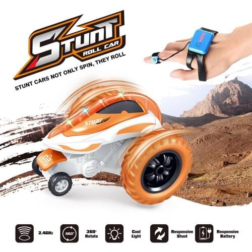 RC Car Hand Control Radio Controlled Machine Buggy Twisting Off-Road Vehicle Light Drift 360° Driving RC Stunt Car Toys T12B