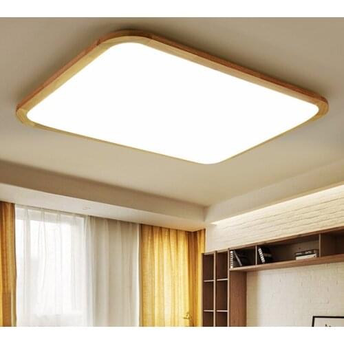Modern LED Wooden Ceiling Lights For Living Room Foyer Lamparas de techo Japan Lighting Fixtures For Bedroom Kitchen