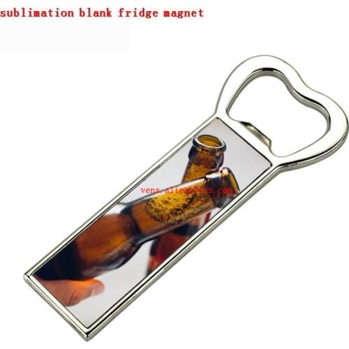 Sublimation blank metal Bottle opener consumables with magnet hot transfer printing custom diy material can mix style 10pcs/lot