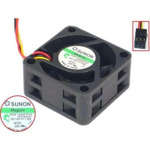 SUNON KDE1204PKVX MS.B2836.A.GN DC 12V 1.6W 3-Wire 40x40x20mm Server Cooling Fan