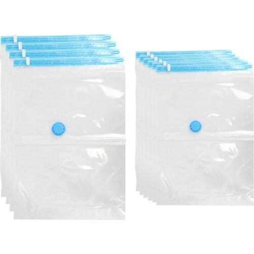 Vacuum bag 10 pieces Set 2 sizes 6 pieces 40x60 and 4 pieces 60x80 sturdy for storing clothes, quilts and bed linen Vacuum bag f