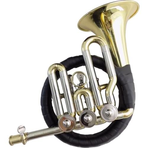 Bb Post Horn With case Rotary valves Post horn Brass Body wind Musical instruments