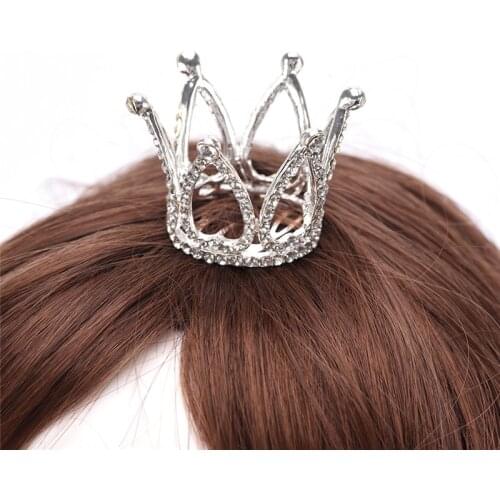 Girls Mini Crystal Crown Tiara Hair Combs Clear Stone Small Tiara Hair Accessories Fashion Jewelry