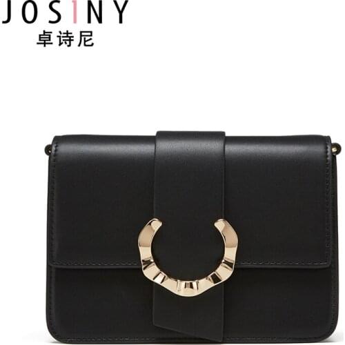 JOSINY 2021 PU Leather Small Handbag Ladies Shoulder Bag Lady Messenger Crossbody Hand Bag Zipper Chains Female Shoulder Bag