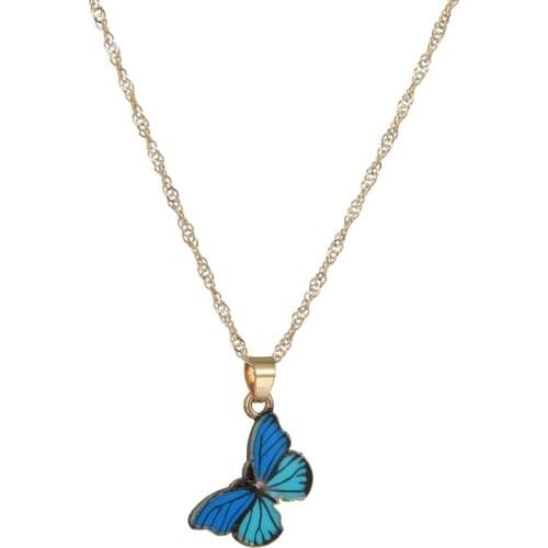YADA INS Hip hop Butterfly Shape Chain Presents&Necklace For women Necklaces Statement Butterfly Party Gift Necklace SE200057