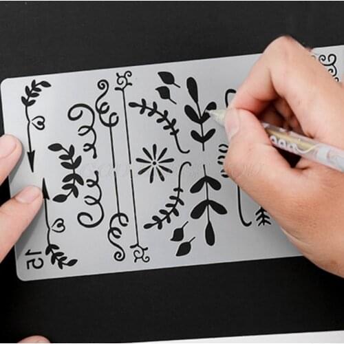 20 Patterns Different Painting Stencil DIY Home Decor Planner Scrapbooking Album Craft Art Drop Shipping