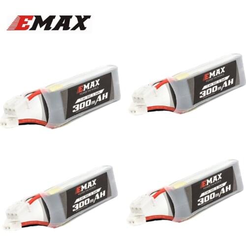 4 PCS Emax TinyhawkS 2S 7.4V 300mAh 35C Rechargable Lipo Battery for RC FPV Racing Drone RC Quadcopter Spare Parts RC Parts
