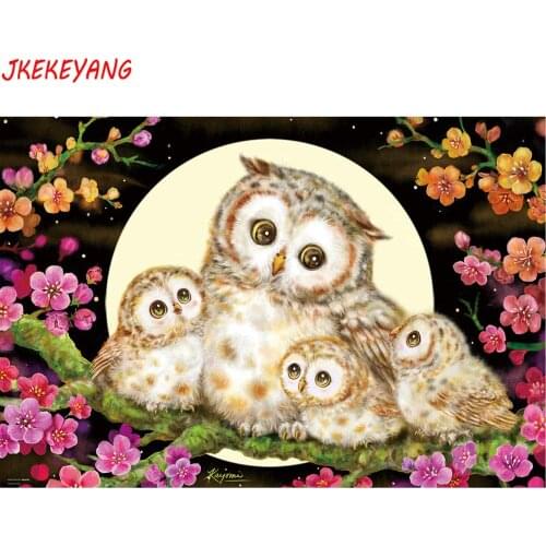 5D DIY square/round Diamond painting Owl family Cross Stitch Diamond Embroidery Pattern Rhinestone J2629
